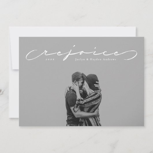 宗教的なクリスマスの休日の写真カードを喜ぶ シーズンカード (正面)