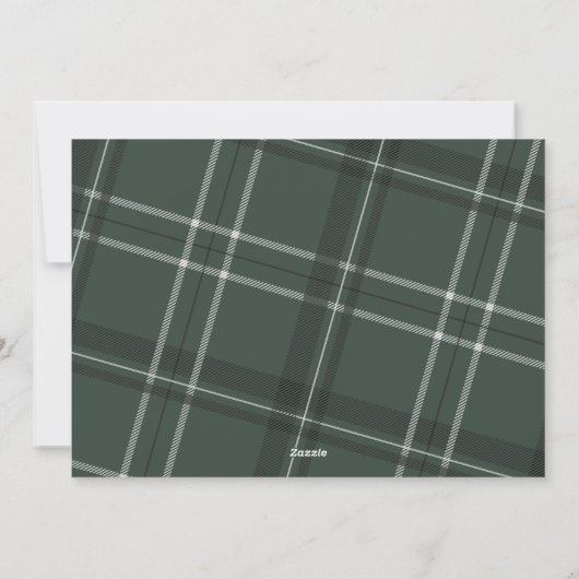 宗教的なクリスマスの写真コラージュ緑を喜ぶ シーズンカード (裏面)