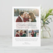 宗教的なクリスマスの恵みエレガント家族の写真 シーズンカード (スタンド正面)