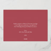 宗教的なクリスマスはイエスに関する写真のホイル 箔シーズンカード (裏面)