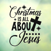 宗教的なクリスマスイエスのワードアート ウィンドウサイン (シート3)