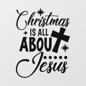 宗教的なクリスマスイエスのワードアート ウィンドウサイン (シート)