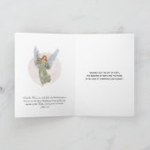 宗教的なクリスマスイエスメリージョセフの水色 カード (内部)