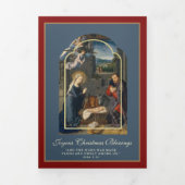 宗教的なクリスマスイエスヴァージンメアリーセントジョセフ 三つ折りクリスマスカード (カバー)