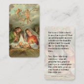 宗教的なクリスマスイエズス聖ジョセフメアリー祈りの言葉 プレイスカード (正面/裏面)