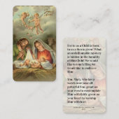 宗教的なクリスマスイエズス聖ヨセフヴァージンマリア エンクロージャーカード (正面/裏面)