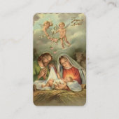 宗教的なクリスマスイエズス聖ヨセフヴァージンマリア エンクロージャーカード (正面)