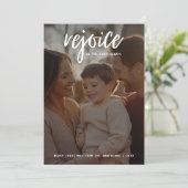 宗教的なクリスマスオーバーレイ写真レジョイスBurgundy シーズンカード (スタンド正面)