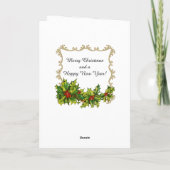 宗教的なクリスマスカードパーソナライズ文字出生 カード (裏面)