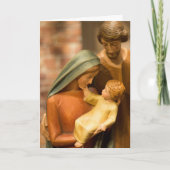 宗教的なクリスマスカードパーソナライズ文字出生 カード (正面)