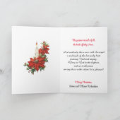 宗教的なクリスマスカードパーソナライズ文字出生 カード (内部)