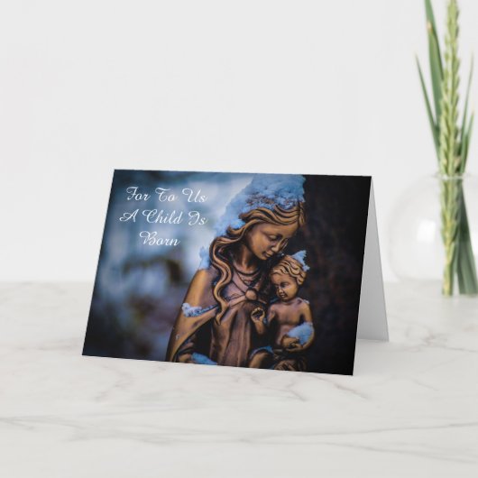 宗教的なクリスマスカードパーソナライズ文字挨拶 カード (正面)