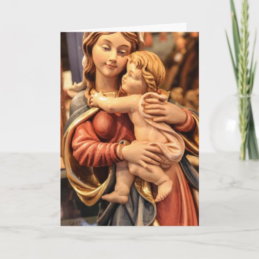 宗教的なクリスマスカードパーソナライズ文字挨拶 カード (正面)