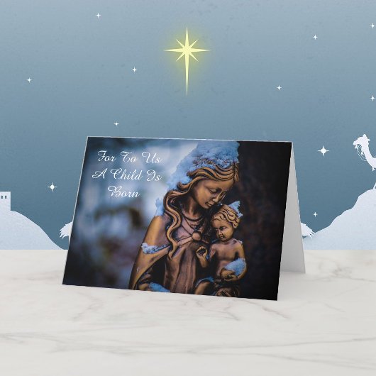 宗教的なクリスマスカードパーソナライズ文字挨拶 カード