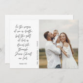 宗教的なクリスマスカード、キリスト教の家族写真 シーズンカード (正面/裏面)