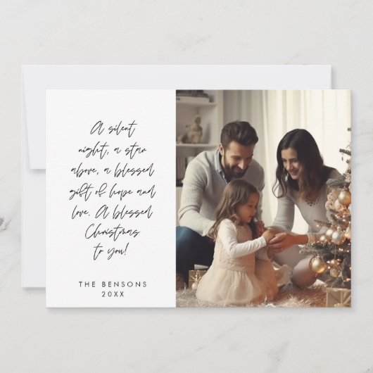 宗教的なクリスマスカード 家族写真 シーズンカード (正面)