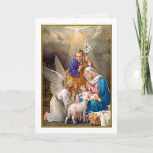 宗教的なクリスマスカード |聖なる場面 シーズンカード (正面)