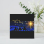 宗教的なクリスマスカー賛美ドの挨拶エレガント シーズンカード (スタンド正面)