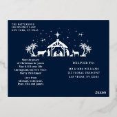 宗教的なクリスマスジョイ恵みマニャーホリー 箔シーズンポストカード (裏面)