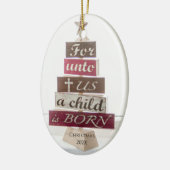 宗教的なクリスマスツリー セラミックオーナメント (左)