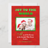 宗教的なクリスマスファミリーフォトフラットカード シーズンカード (正面)