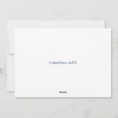 宗教的なクリスマスファミリーフォトレジョイス海軍ブルー シーズンカード (裏面)