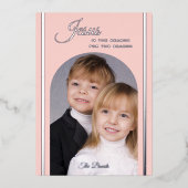 宗教的なクリスマスフォトイエス赤面フォイルカード 箔招待状 (正面)