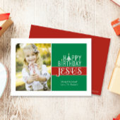 宗教的なクリスマスフォトカードイエス誕生日 シーズンカード