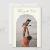 宗教的なクリスマスフォトグリーティングホリデーカード シーズンカード (正面)