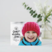 宗教的なクリスマスフルフォト ポストカード (スタンド正面)