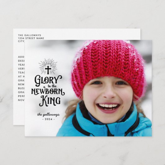 宗教的なクリスマスフルフォト ポストカード (正面/裏面)