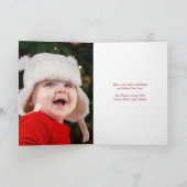 宗教的なクリスマスベビー写真生まれたばかりの折り シーズンカード (内部)