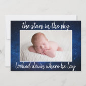 宗教的なクリスマスベビー写真誕生のお知らせ (正面)