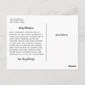 宗教的なクリスマスホワイトオーバーレイフルフォト ポストカード (裏面)