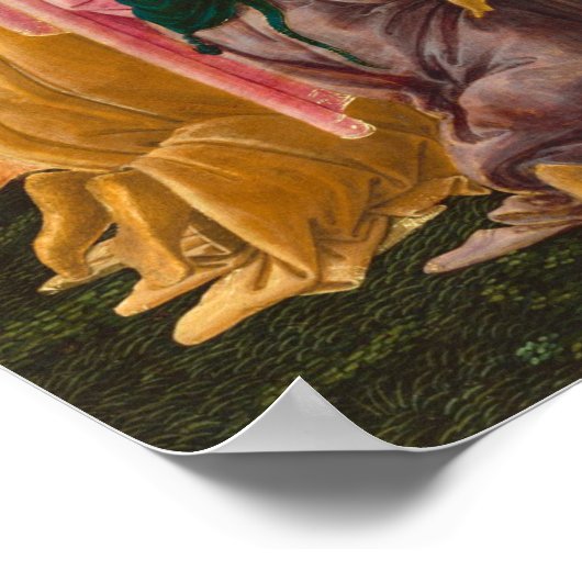 宗教的なクリスマスボッティチェリ絵画マジアート ポスター (角)