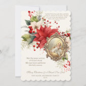 宗教的なクリスマスポインセチアベビーイエス (正面)