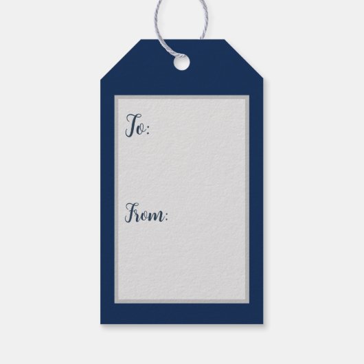 宗教的なクリスマスマドンナと子供の水色 ギフトタグ (裏面)