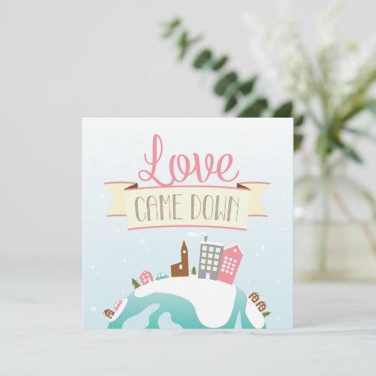 宗教的なクリスマスラブダウンホリデーカード シーズンカード (スタンド正面)