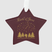 宗教的なクリスマスヴァージンマリア,聖ヨセフ,イエス オーナメント (裏面)