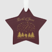 宗教的なクリスマスヴァージンマリア,聖ヨセフ,イエス オーナメント (正面)