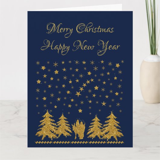 宗教的なクリスマスヴァージンマリア，聖ヨセフ，イエス カード (正面)