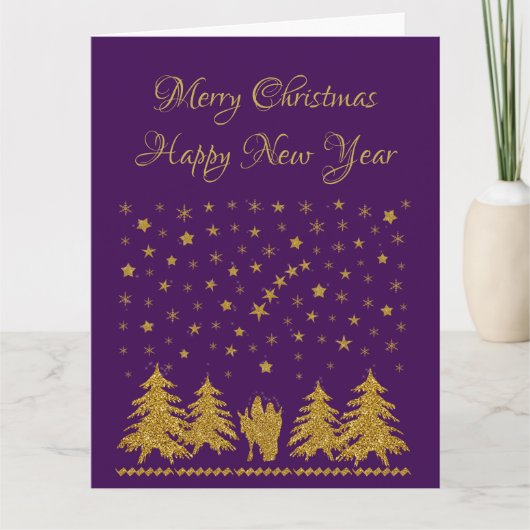 宗教的なクリスマスヴァージンマリア，聖ヨセフ，イエス カード (正面)