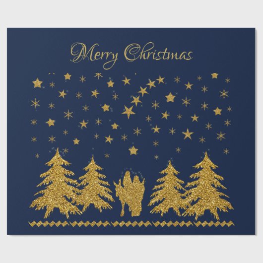 宗教的なクリスマスヴァージンマリア,聖ヨセフ,イエス ラッピングペーパー (フラット)