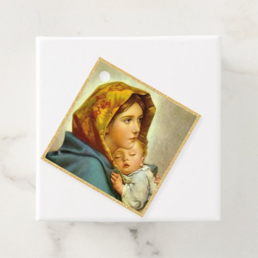 宗教的なクリスマスヴァージンメアリー&イエズスギフトラベル フェイバータグ (インサイチュ)