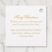 宗教的なクリスマスヴァージンメアリー&イエズスギフトラベル フェイバータグ (裏面)