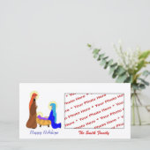 宗教的なクリスマス出生の写真カード シーズンカード (スタンド正面)