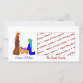 宗教的なクリスマス出生の写真カード シーズンカード (正面)