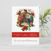 宗教的なクリスマス出生イエスパーティー 招待状 (スタンド正面)