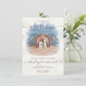 宗教的なクリスマス出生イエス、メアリー&ジョセフ 招待状 (スタンド正面)