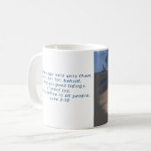 宗教的なクリスマス出生シーンと聖なる書物、 経典 コーヒーマグカップ (正面左)